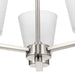 Progress Lighting Tanner Collection 3-Light Chandelier Brushed Nickel Finish Etched Glass (P400400-009)
