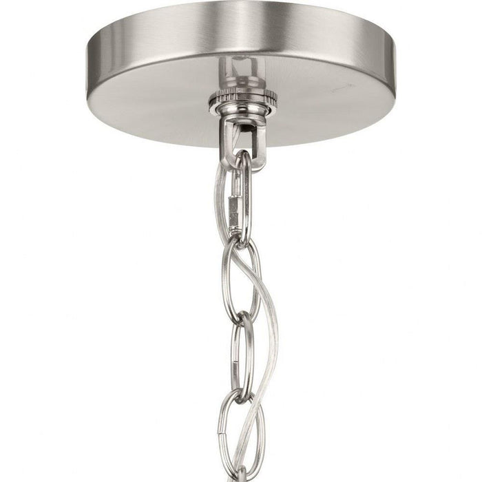 Progress Lighting Tanner Collection 3-Light Chandelier Brushed Nickel Finish Etched Glass (P400400-009)