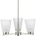 Progress Lighting Tanner Collection 3-Light Chandelier Brushed Nickel Finish Etched Glass (P400400-009)