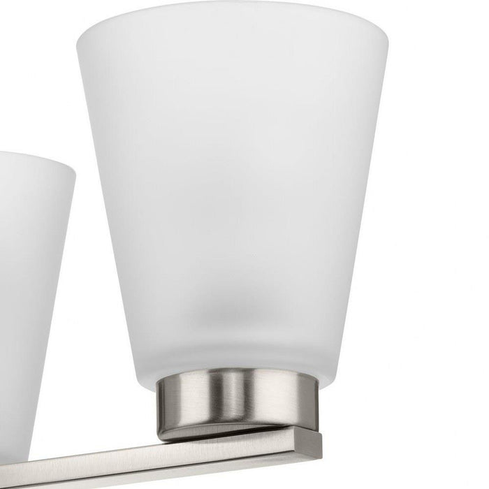 Progress Lighting Tanner Collection 3-Light Chandelier Brushed Nickel Finish Etched Glass (P400400-009)