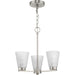 Progress Lighting Tanner Collection 3-Light Chandelier Brushed Nickel Finish Etched Glass (P400400-009)