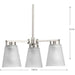 Progress Lighting Tanner Collection 3-Light Chandelier Brushed Nickel Finish Etched Glass (P400400-009)
