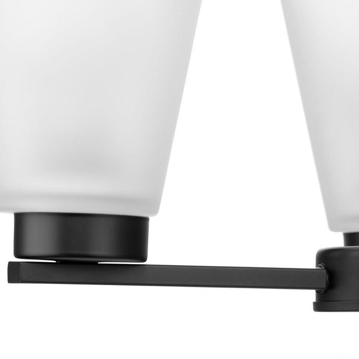 Progress Lighting Tanner Collection 3-Light Chandelier Matte Black Finish Etched Glass (P400400-31M)