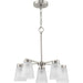 Progress Lighting Tanner Collection 5-Light Chandelier Brushed Nickel Finish Etched Glass (P400401-009)