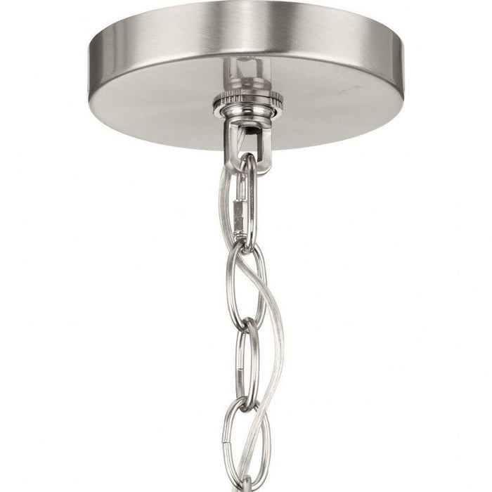 Progress Lighting Tanner Collection 5-Light Chandelier Brushed Nickel Finish Etched Glass (P400401-009)