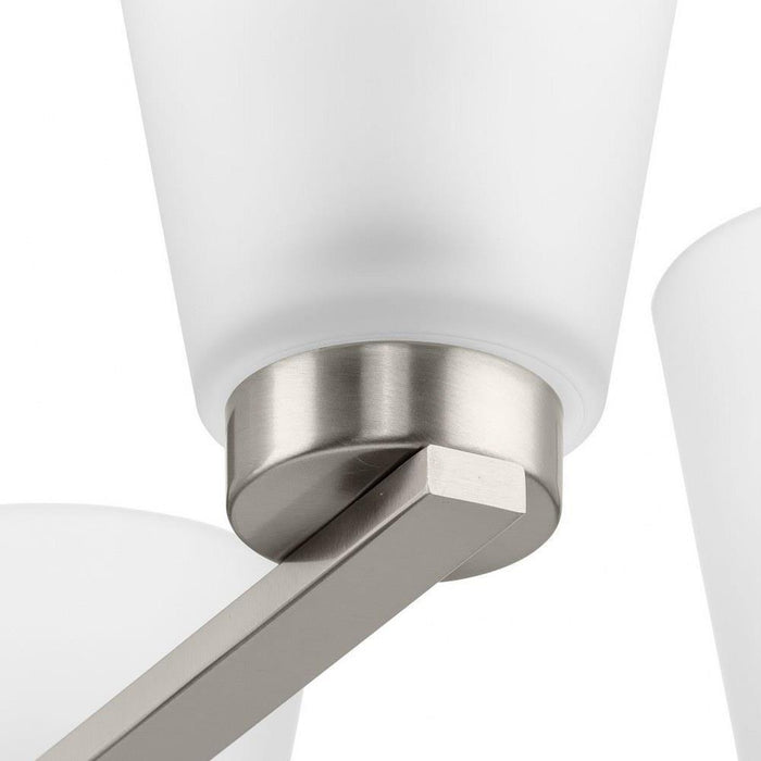 Progress Lighting Tanner Collection 5-Light Chandelier Brushed Nickel Finish Etched Glass (P400401-009)