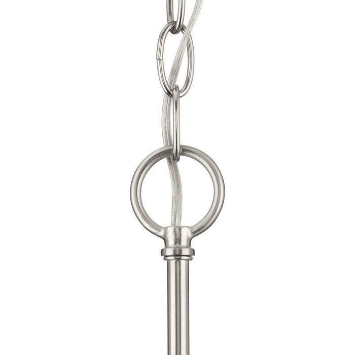 Progress Lighting Tanner Collection 5-Light Chandelier Brushed Nickel Finish Etched Glass (P400401-009)