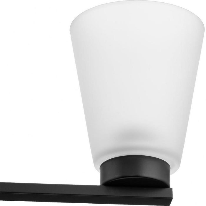 Progress Lighting Tanner Collection 5-Light Chandelier Matte Black Finish Etched Glass (P400401-31M)