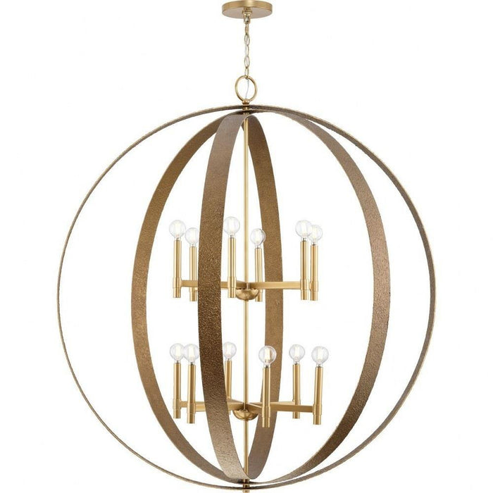 Progress Lighting Allegheny Collection 12-Light Chandelier Soft Gold Finish (P400409-205)