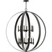Progress Lighting Allegheny Collection 12-Light Chandelier Matte Black Finish (P400409-31M)