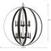 Progress Lighting Allegheny Collection 12-Light Chandelier Matte Black Finish (P400409-31M)
