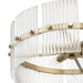 Progress Lighting Seville Collection 4-Light Contemporary Pendant Soft Gold Finish Clear Ribbed Glass (P500456-205)