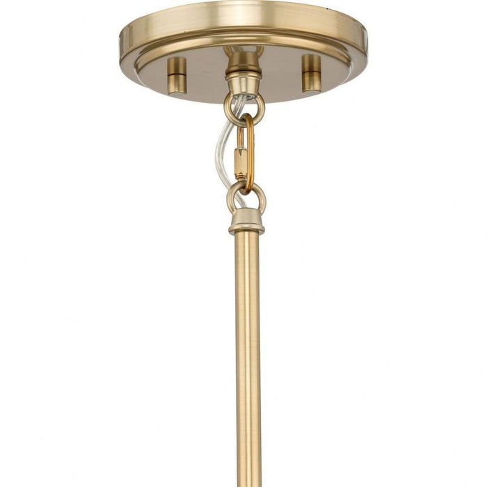 Progress Lighting Seville Collection 4-Light Contemporary Pendant Soft Gold Finish Clear Ribbed Glass (P500456-205)