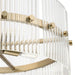 Progress Lighting Seville Collection 4-Light Contemporary Pendant Soft Gold Finish Clear Ribbed Glass (P500456-205)