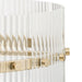 Progress Lighting Seville Collection 4-Light Contemporary Pendant Soft Gold Finish Clear Ribbed Glass (P500456-205)