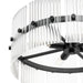 Progress Lighting Seville Collection 4-Light Contemporary Pendant Matte Black Finish Clear Ribbed Glass (P500456-31M)