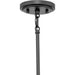 Progress Lighting Seville Collection 4-Light Contemporary Pendant Matte Black Finish Clear Ribbed Glass (P500456-31M)
