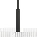 Progress Lighting Seville Collection 4-Light Contemporary Pendant Matte Black Finish Clear Ribbed Glass (P500456-31M)