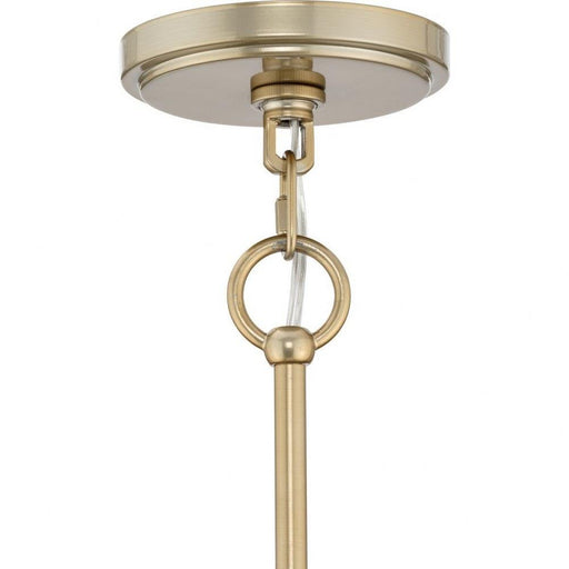 Progress Lighting Seville Collection 6-Light Foyer Light Soft Gold Finish Clear Ribbed Glass (P500457-205)