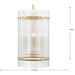 Progress Lighting Seville Collection 6-Light Foyer Light Soft Gold Finish Clear Ribbed Glass (P500457-205)
