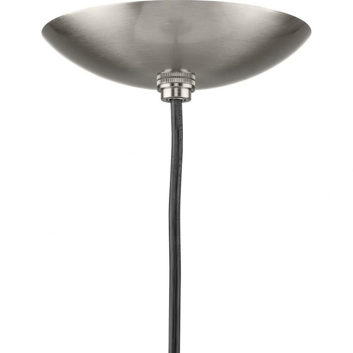 Progress Lighting Atwell Collection 1-Light Small Hanging Pendant Brushed Nickel Finish Etched Opal Glass (P500461-009)
