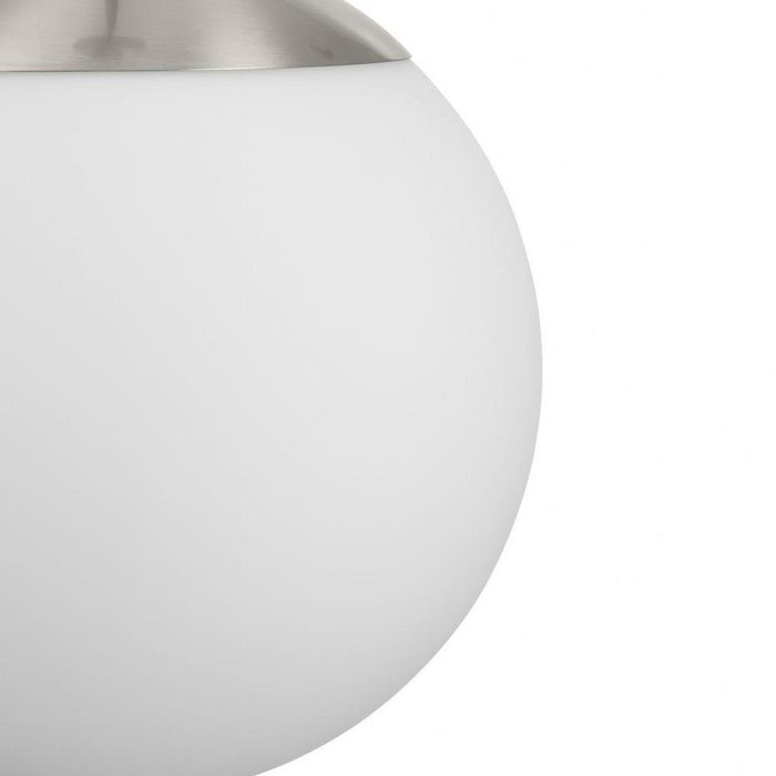 Progress Lighting Atwell Collection 1-Light Small Hanging Pendant Brushed Nickel Finish Etched Opal Glass (P500461-009)