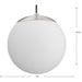 Progress Lighting Atwell Collection 1-Light Small Hanging Pendant Brushed Nickel Finish Etched Opal Glass (P500461-009)
