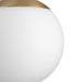 Progress Lighting Atwell Collection 1-Light Small Hanging Pendant Brushed Bronze Finish Etched Opal Glass (P500461-109)