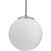 Progress Lighting Atwell Collection 1-Light Medium Hanging Pendant Brushed Nickel Finish Etched Opal Glass (P500462-009)