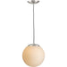 Progress Lighting Atwell Collection 1-Light Medium Hanging Pendant Brushed Nickel Finish Etched Opal Glass (P500462-009)