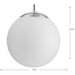 Progress Lighting Atwell Collection 1-Light Medium Hanging Pendant Brushed Nickel Finish Etched Opal Glass (P500462-009)