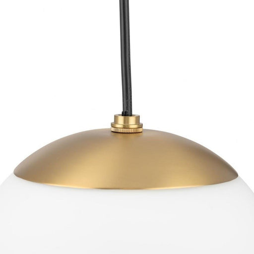 Progress Lighting Atwell Collection 1-Light Medium Hanging Pendant Brushed Bronze Finish Etched Opal Glass (P500462-109)