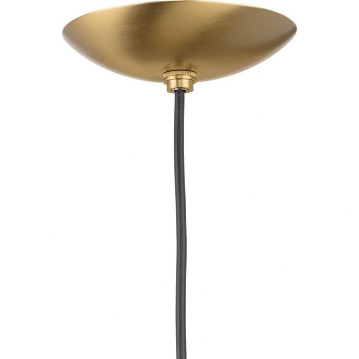 Progress Lighting Atwell Collection 1-Light Medium Hanging Pendant Brushed Bronze Finish Etched Opal Glass (P500462-109)