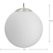Progress Lighting Atwell Collection 1-Light Large Hanging Pendant Brushed Nickel Finish Etched Opal Glass (P500463-009)