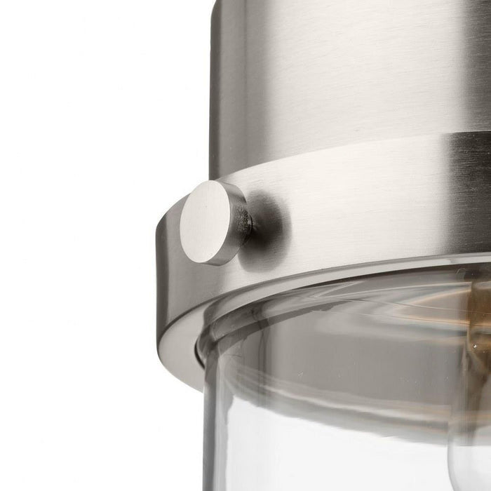 Progress Lighting Beckner Collection 1-Light Urban Industrial Pendant Brushed Nickel Finish Clear Glass (P500471-009)