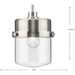 Progress Lighting Beckner Collection 1-Light Urban Industrial Pendant Brushed Nickel Finish Clear Glass (P500471-009)