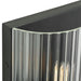 Progress Lighting Seville Collection 2-Light Contemporary Wall Sconce Matte Black Finish Clear Ribbed Glass (P710136-31M)