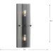 Progress Lighting Seville Collection 2-Light Contemporary Wall Sconce Matte Black Finish Clear Ribbed Glass (P710136-31M)