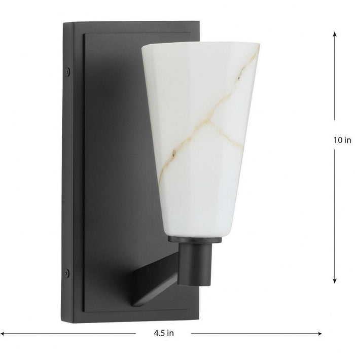 Progress Lighting Tosca Collection 1-Light Wall Bracket Matte Black Finish (P710138-31M)