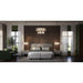 Progress Lighting Seville Collection 9-Light Chandelier Matte Black Finish Clear Ribbed Glass (P400390-31M)