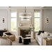 Progress Lighting Seville Collection 9-Light Chandelier Matte Black Finish Clear Ribbed Glass (P400390-31M)