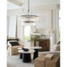 Progress Lighting Seville Collection 9-Light Chandelier Matte Black Finish Clear Ribbed Glass (P400390-31M)