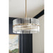 Progress Lighting Seville Collection 6-Light Chandelier Soft Gold Finish Clear Ribbed Glass (P400389-205)
