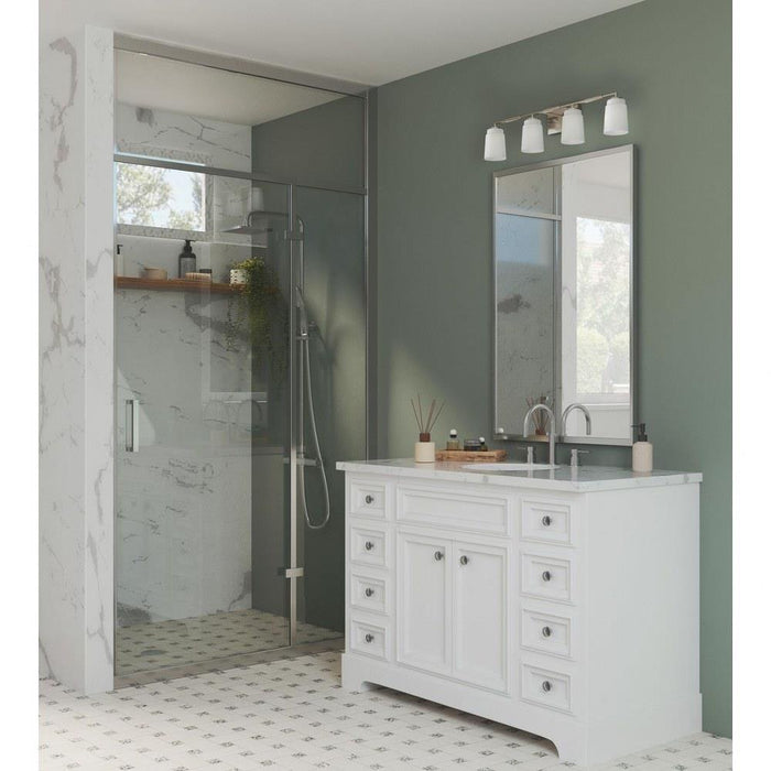 Progress Lighting Spenser Collection 4-Light Bath /Vanity Light Brushed Nickel Finish Opal Glass (P300506-009)