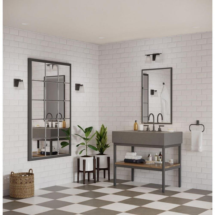 Progress Lighting Tanner Collection 2-Light Bath /Vanity Light Matte Black Finish Etched Glass (P300500-31M)
