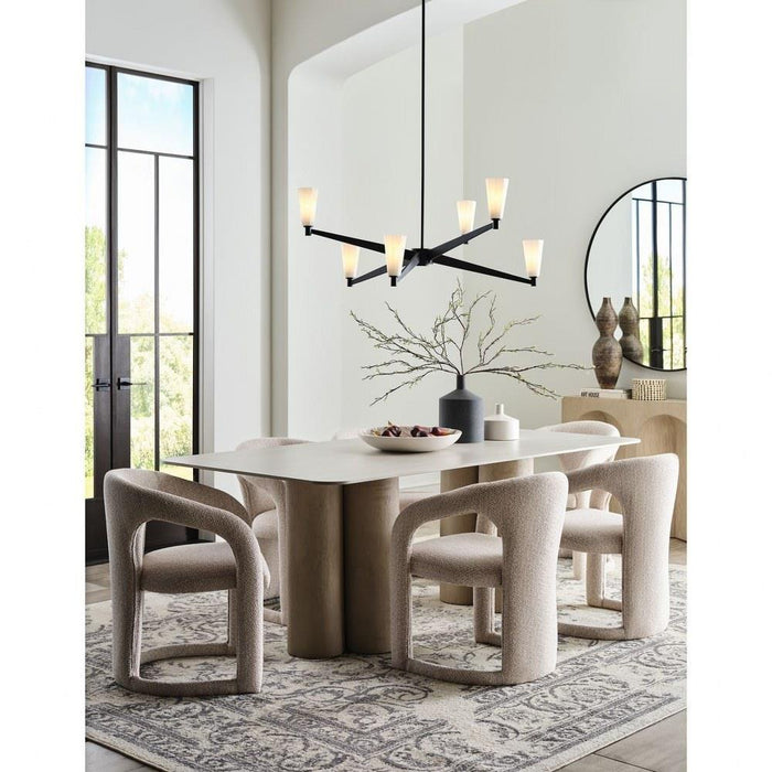 Progress Lighting Tosca Collection 6-Light Chandelier Matte Black Finish (P400395-31M)