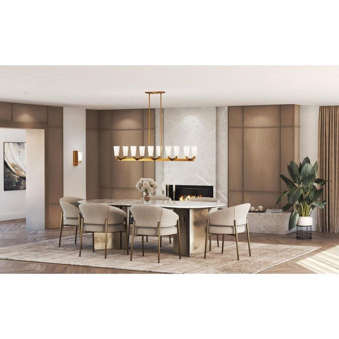 Progress Lighting Tosca Collection 10-Light Linear Chandelier Brushed Bronze Finish (P400396-109)