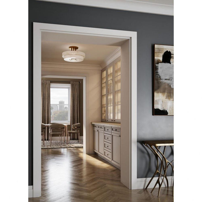 Progress Lighting Tosca Collection 3-Light Semi-Flush Mount Fixture Brushed Bronze Finish (P350284-109)