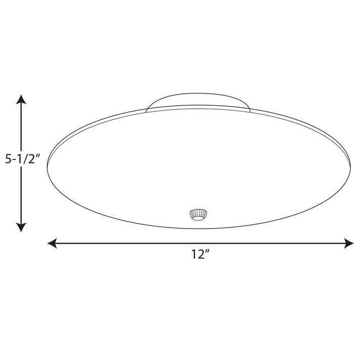 Progress Lighting 12 Inch Round Glass Two-Light Close-To-Ceiling (P4609-30)