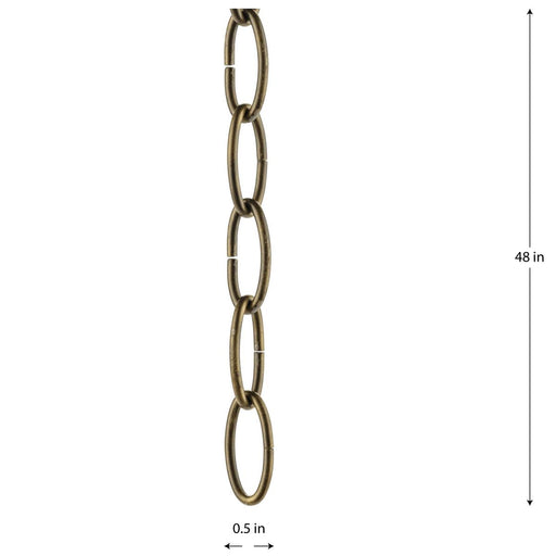 Progress Lighting 4 Foot Of 9 Gauge Chain Aged Bronze (P8758-196)